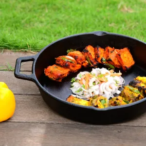 11" Double Handle Cast Iron Skillet | Sautéing & Frying | Free From Any Coating