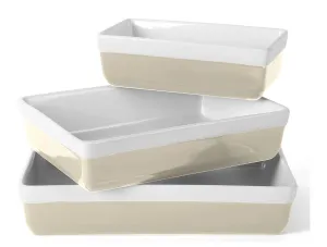 12921203RA, Martha Stewart, 3Pc Stoneware Baker Set
