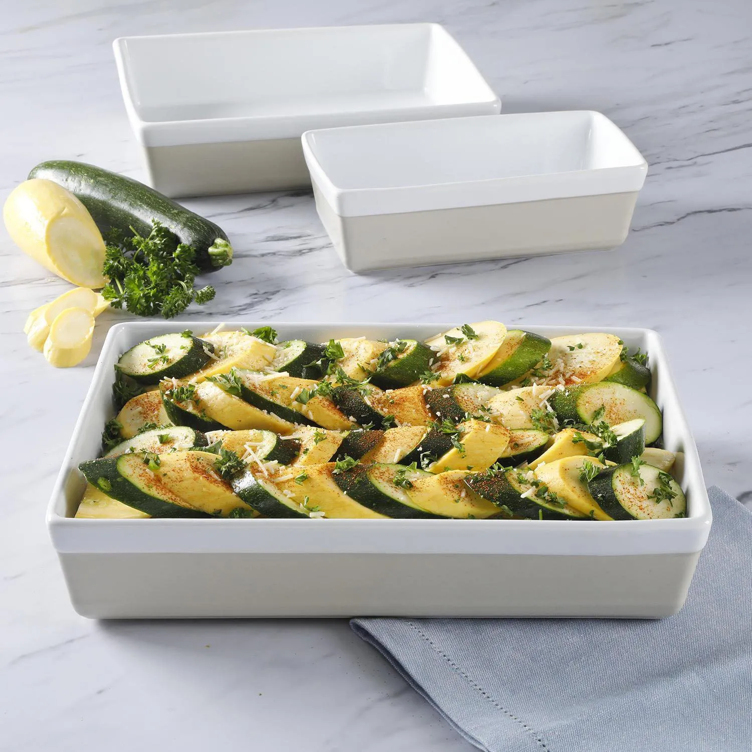 12921203RA, Martha Stewart, 3Pc Stoneware Baker Set