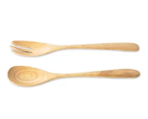 8&quot; Wooden Spoon and Fork Serving Set