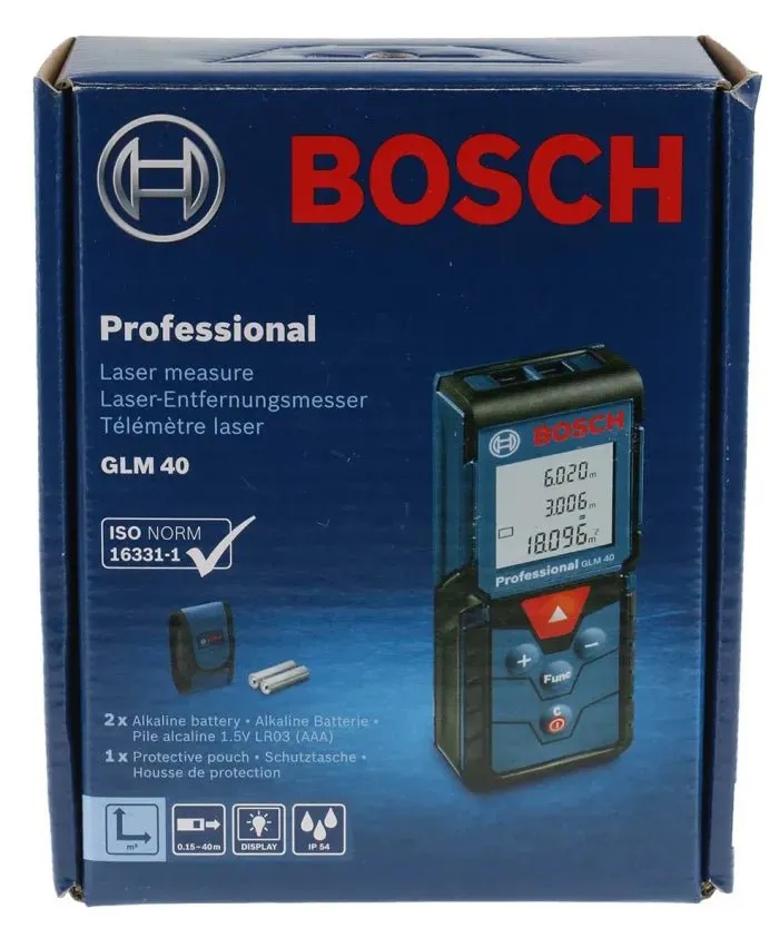 Bosch GLM 40 Laser Distance Meter (40M Range)