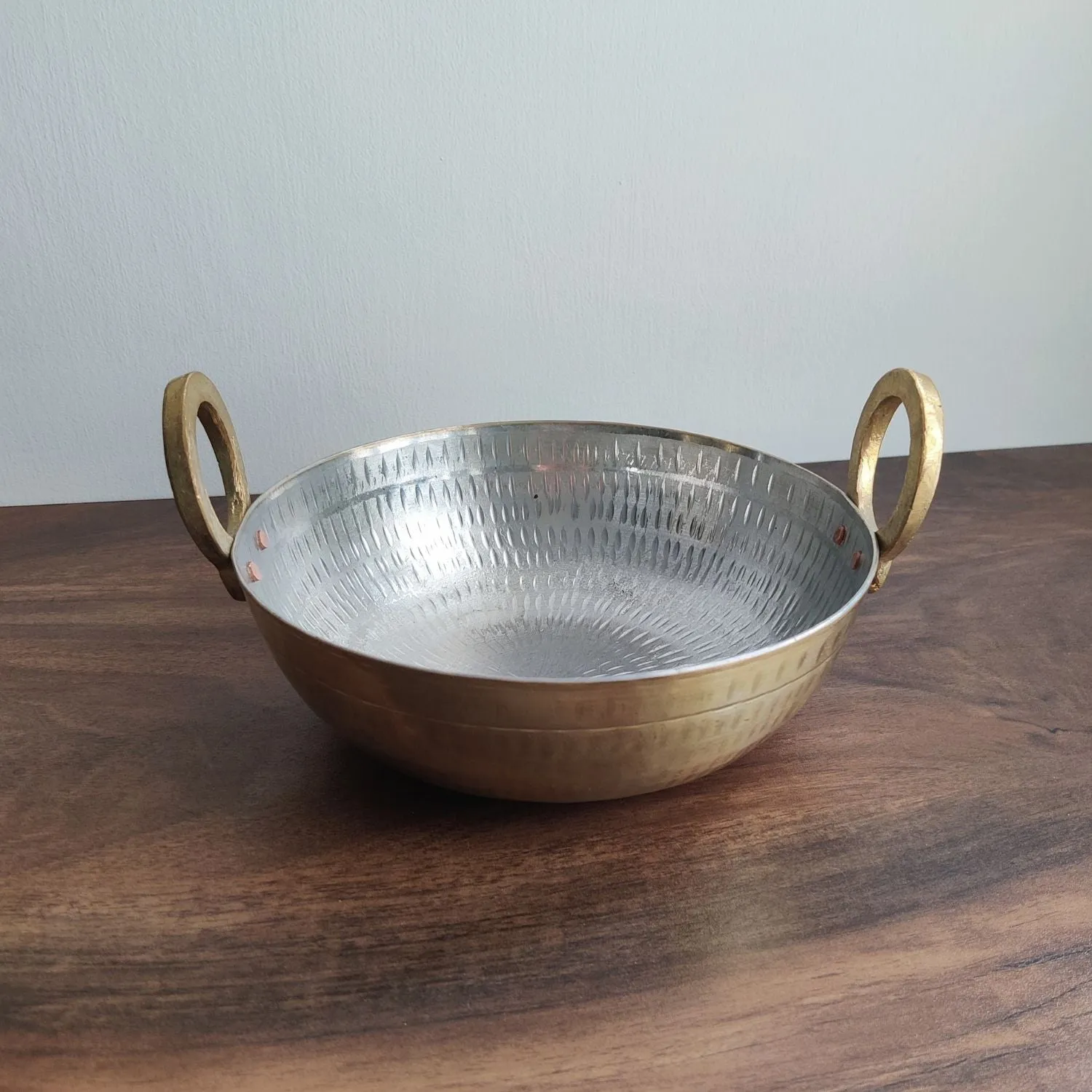 Brass Kadhai | Indian Traditional Cookware | Vintage Charm | 8 Inches