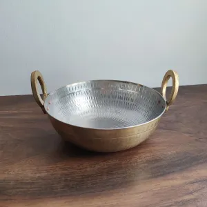 Brass Kadhai | Indian Traditional Cookware | Vintage Charm | 8 Inches