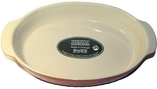 Cerutil Stoneware Oval Bakeware Red Orange – Made in Portugal