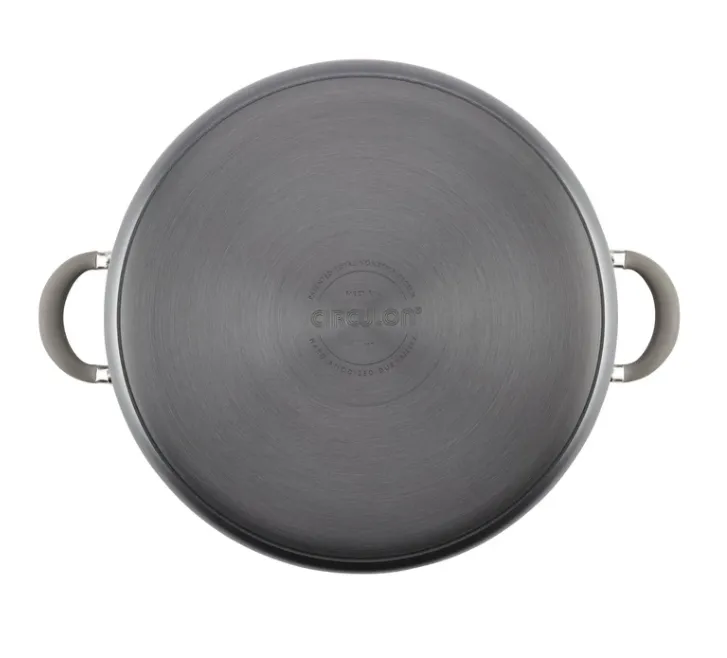 Circulon Radiance Hard Anodized Nonstick Stock Pot/Stockpot with Lid - 7.5 Quart, Gray