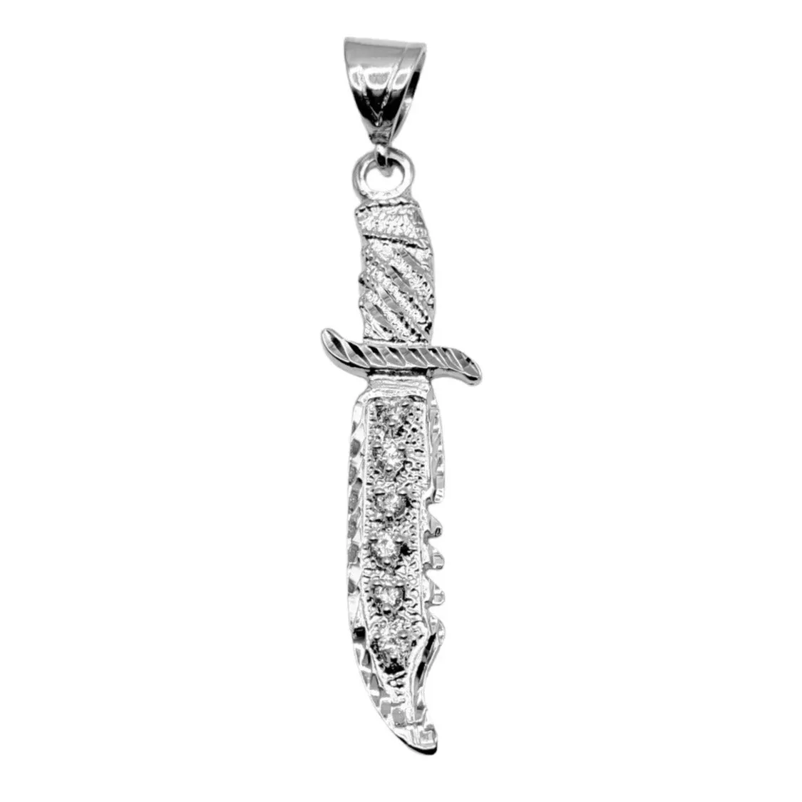Cubic Zirconia Knife Charm