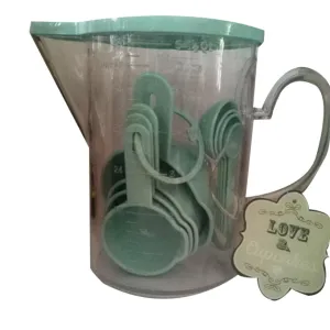 Green Measuring Cup Spoon Pitcher Set New