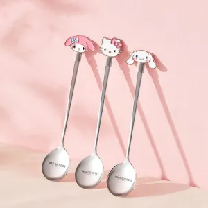 Sanrio Character Long Handle Die-Cut Face Spoon