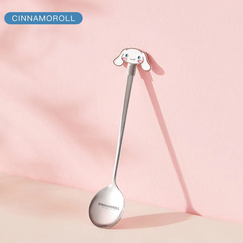 Sanrio Character Long Handle Die-Cut Face Spoon