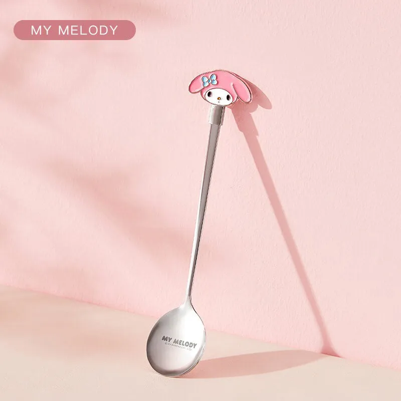 Sanrio Character Long Handle Die-Cut Face Spoon