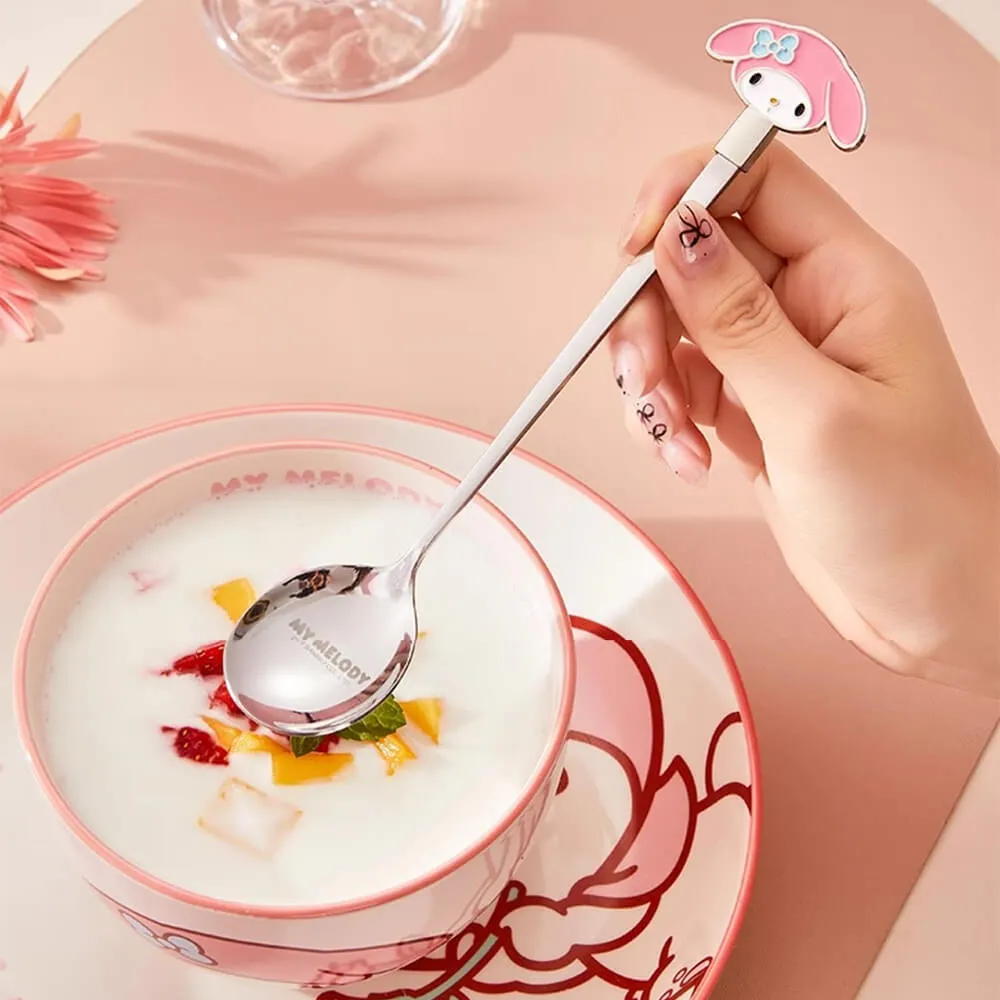 Sanrio Character Long Handle Die-Cut Face Spoon