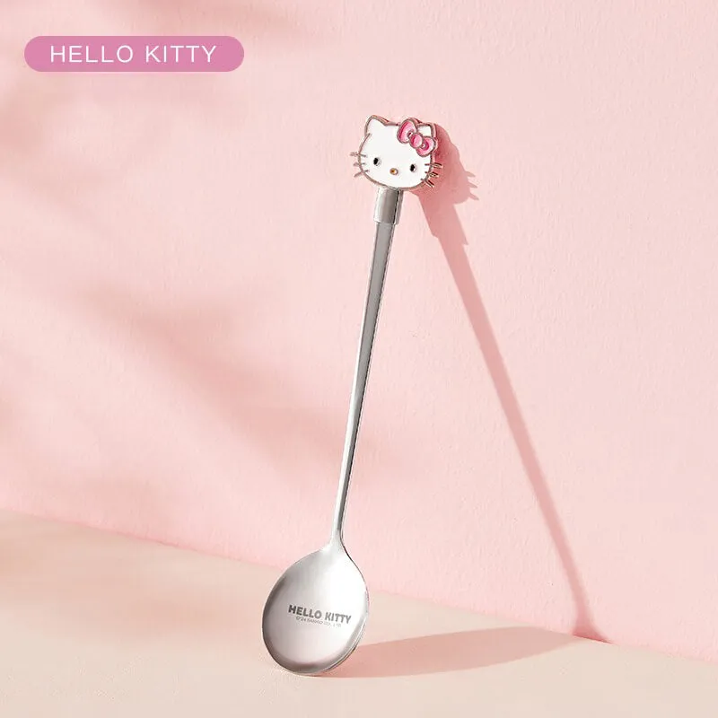 Sanrio Character Long Handle Die-Cut Face Spoon
